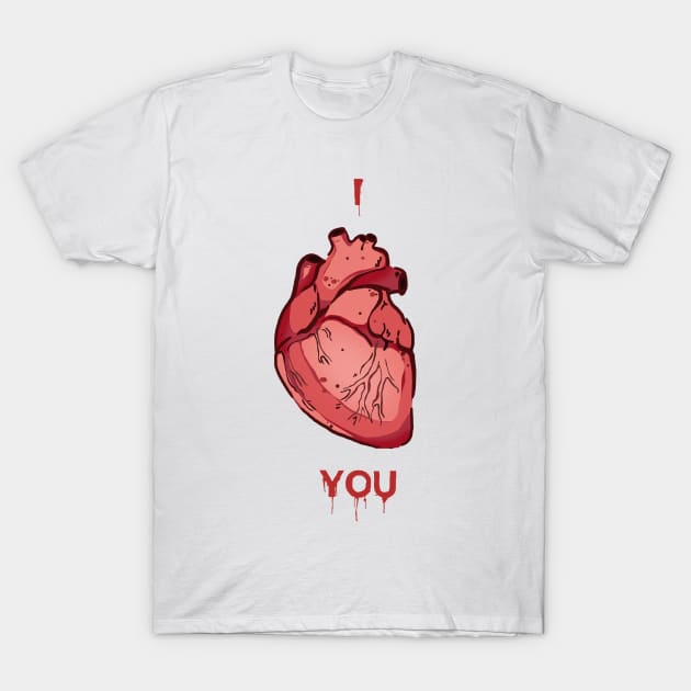 I Heart You T-Shirt by Barnyardy